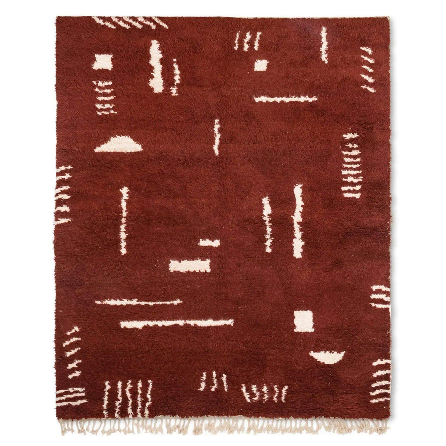 Moroccan brown boujad rug, Handmade berber rug - 33bohemian