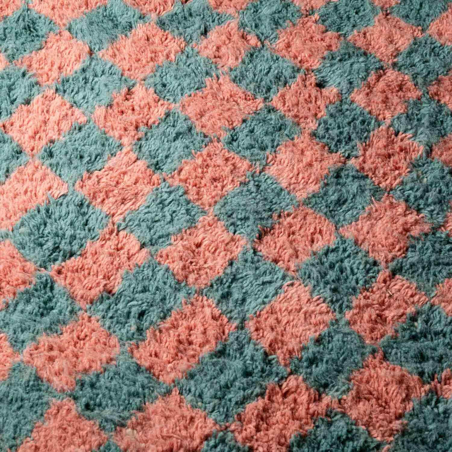 Moroccan checkered rug, handmade berber rug - 33bohemian