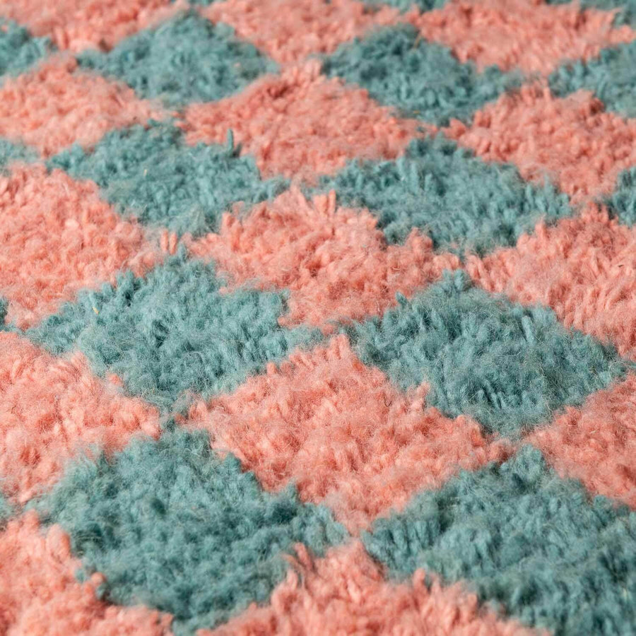 Moroccan checkered rug, handmade berber rug - 33bohemian