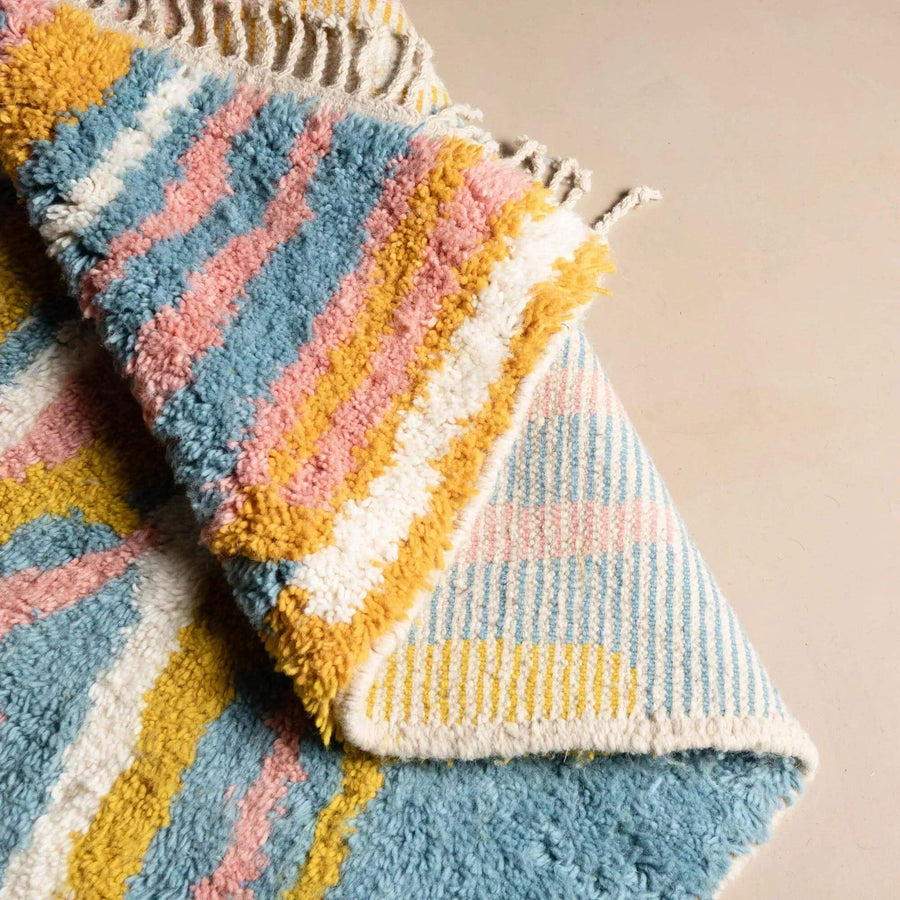 Moroccan Handmade Boujad rug, shag berber rug - 33bohemian