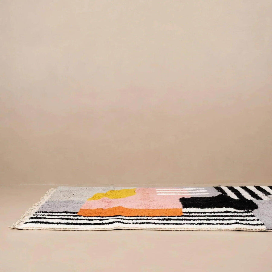 Moroccan handmade Boujad rug, Colorful berber rug - 33bohemian