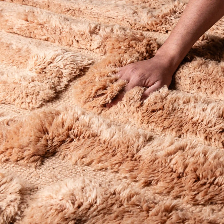 Terracotta Maze - Luxury Moroccan Mrirt Rug