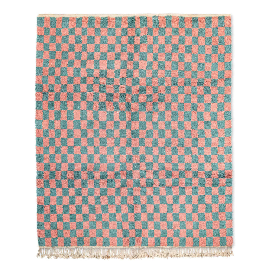Moroccan checkered rug, handmade berber rug - 33bohemian