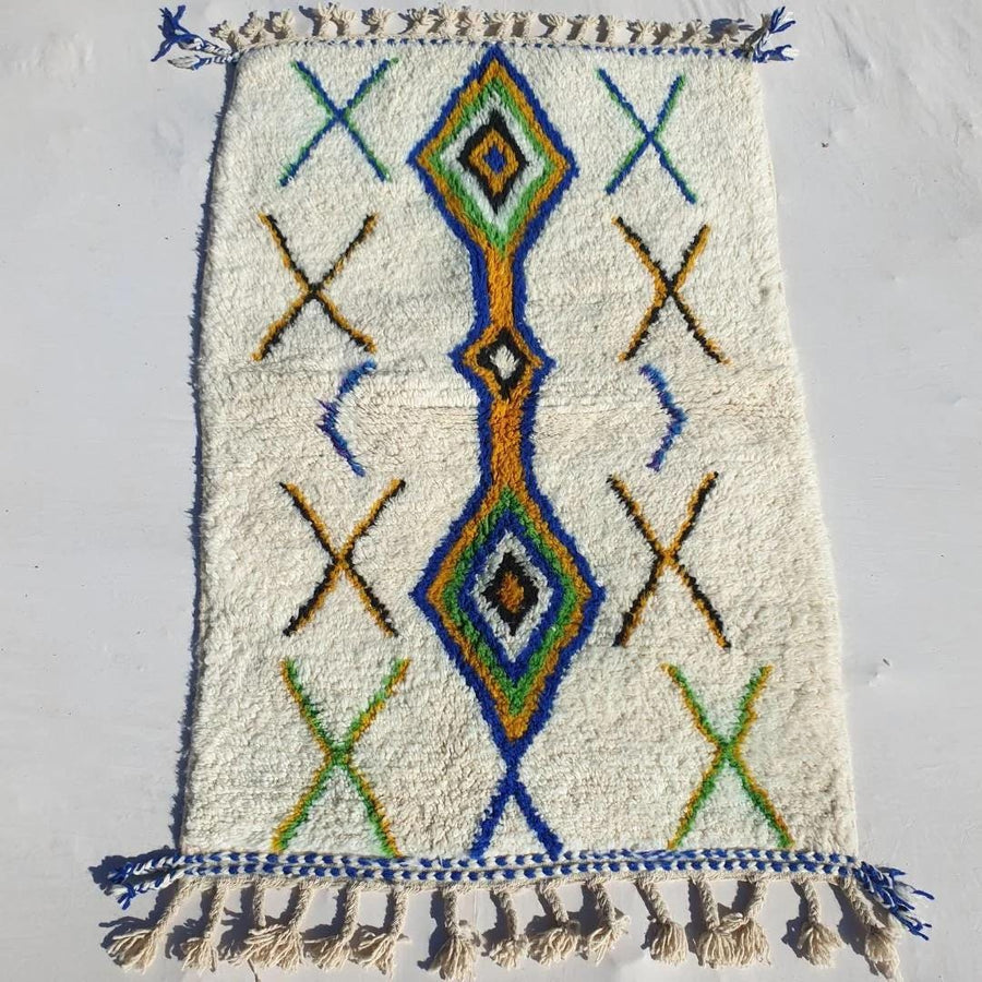 Handwoven Beni Ourain Rug: Custom Moroccan Wool Carpet