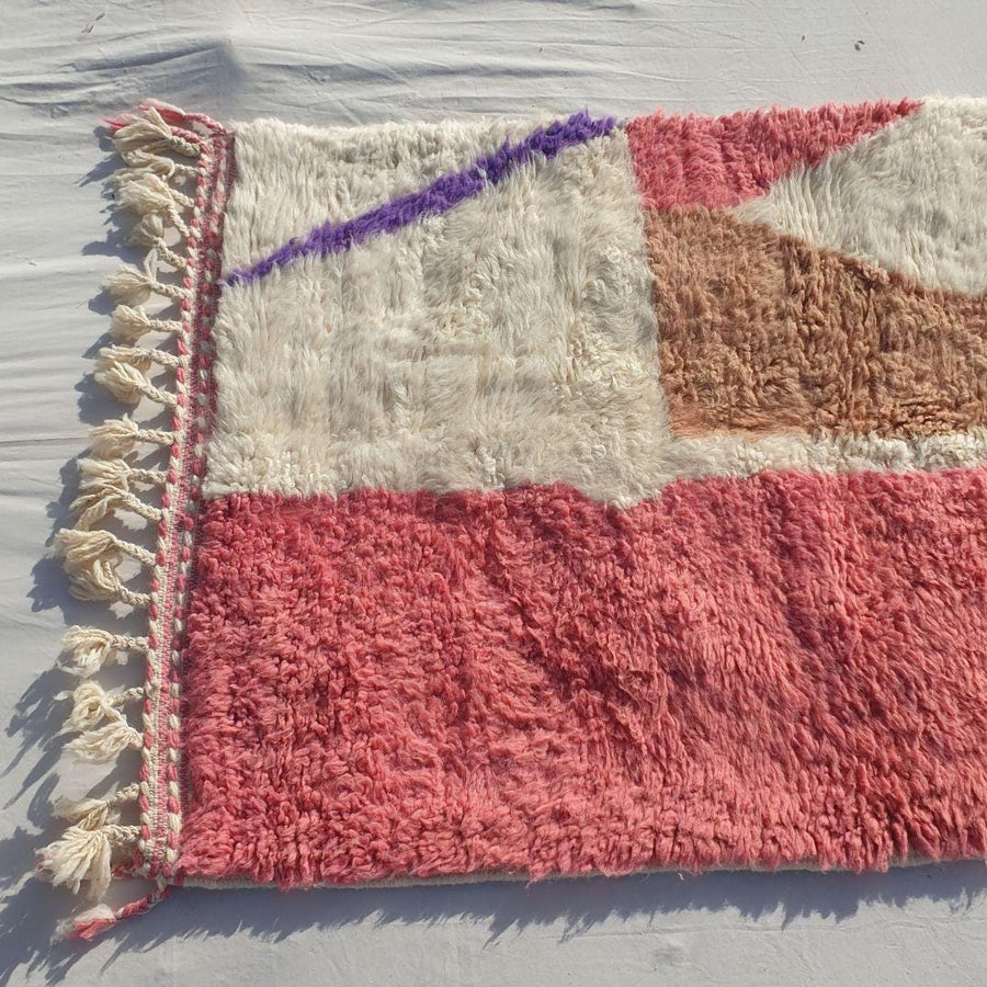 Handmade Shaggy Beni Ourain Wool Rug: Authentic Berber Style