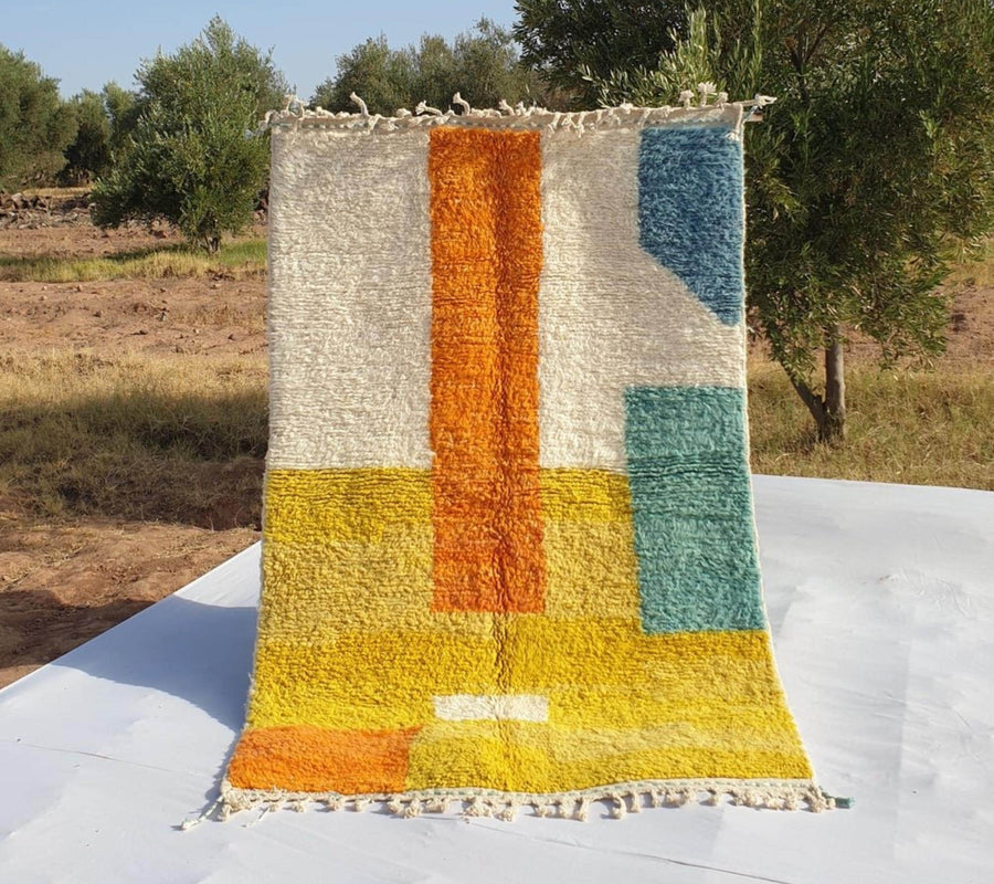 Handmade Beni Ourain Moroccan Rug: Berber Wool Area Rug
