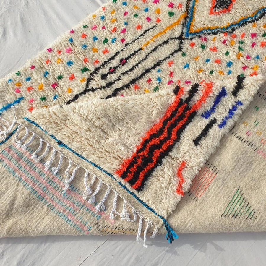 Custom Moroccan Rug: Handmade Berber Azilal Shag Carpet