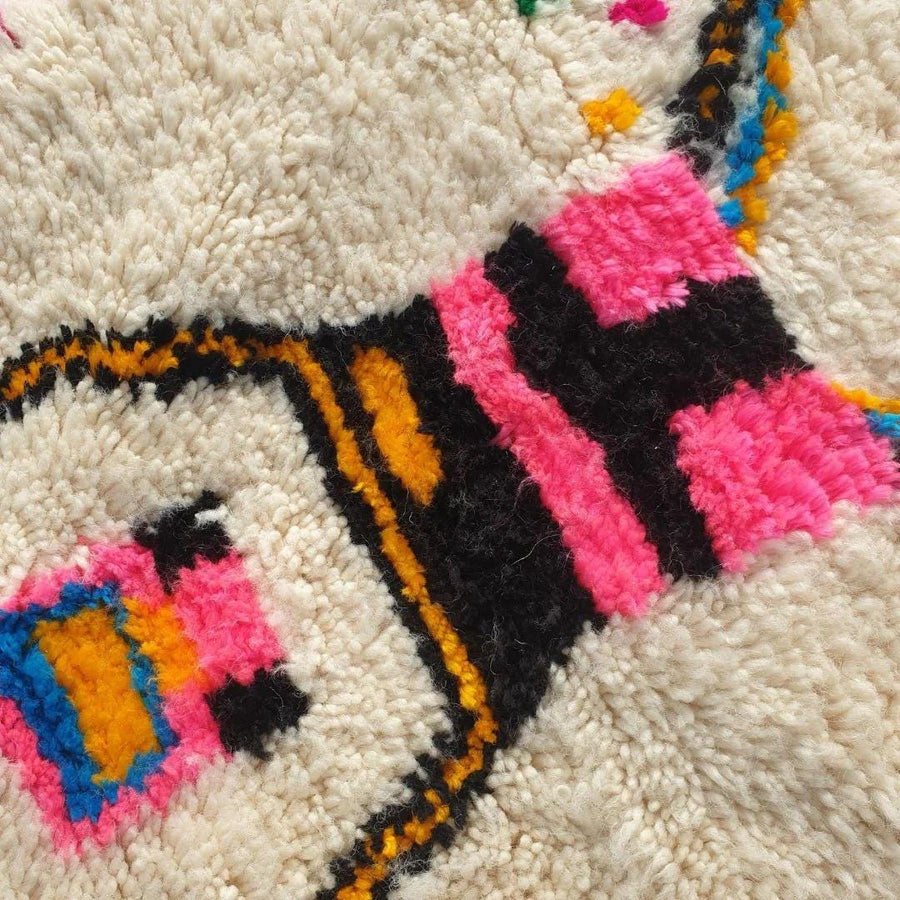 Custom Moroccan Rug: Handmade Berber Azilal Shag Carpet
