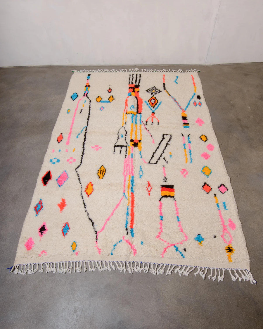 Handmade Beni Ourain Rug: Authentic Moroccan Berber Design