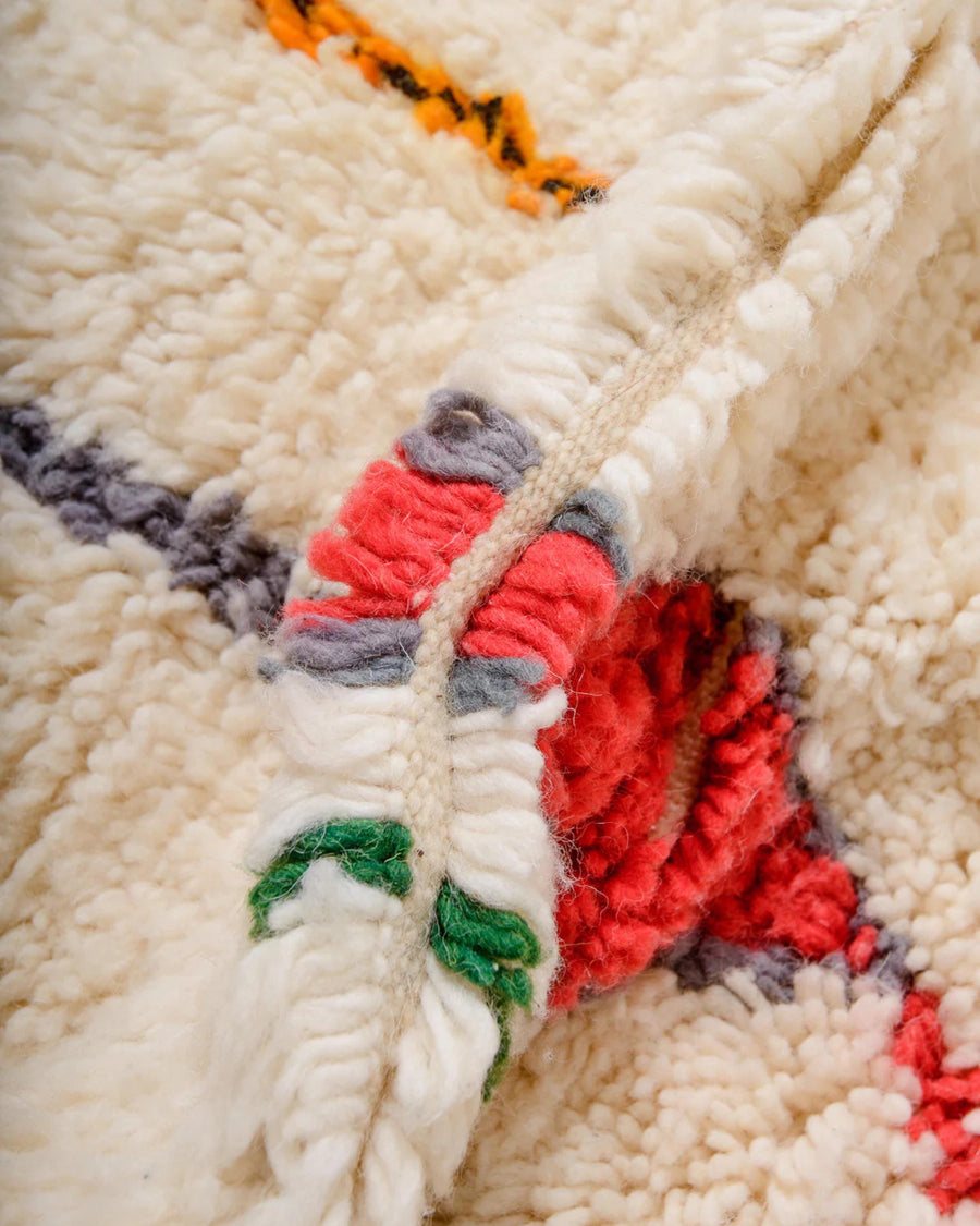 Handwoven Beni Ourain Rug: Moroccan Shag Rug, Custom Size