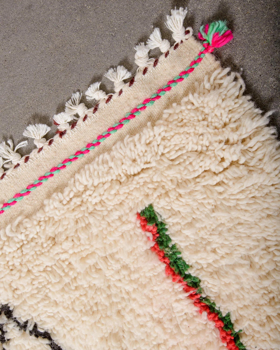 Handwoven Beni Ourain Rug: Moroccan Shag Rug, Custom Size