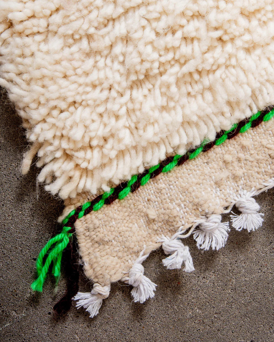 Handmade Wool Moroccan Rug: Colorful Beni Ourain, Custom Azilal Design
