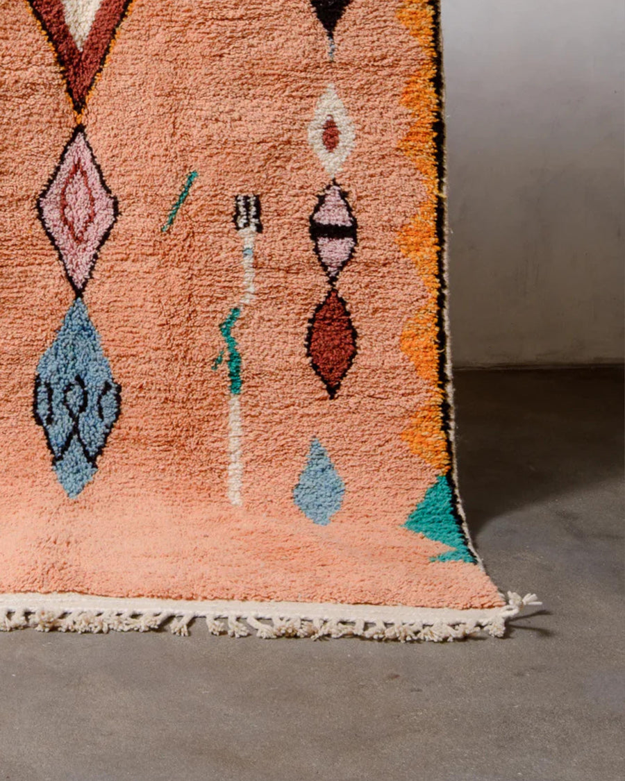 Handwoven Beni Ourain Rug: Moroccan Wool Area Rug
