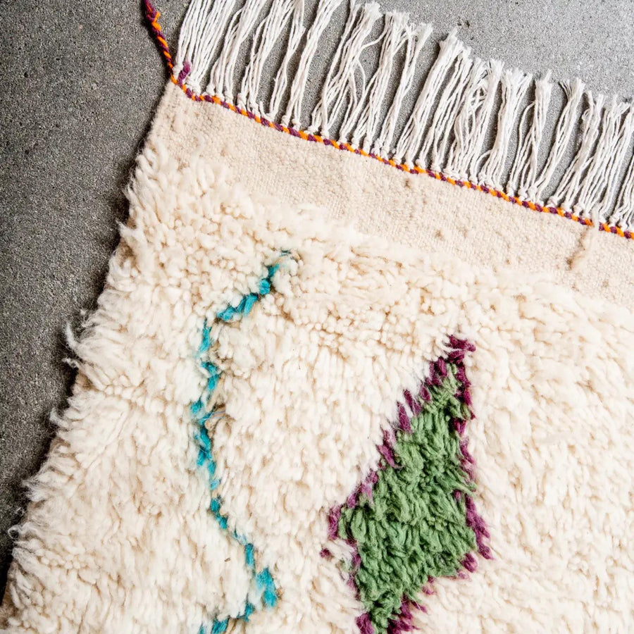 Handmade Moroccan Azilal Rug: All Wool Berber Rug, Custom Design