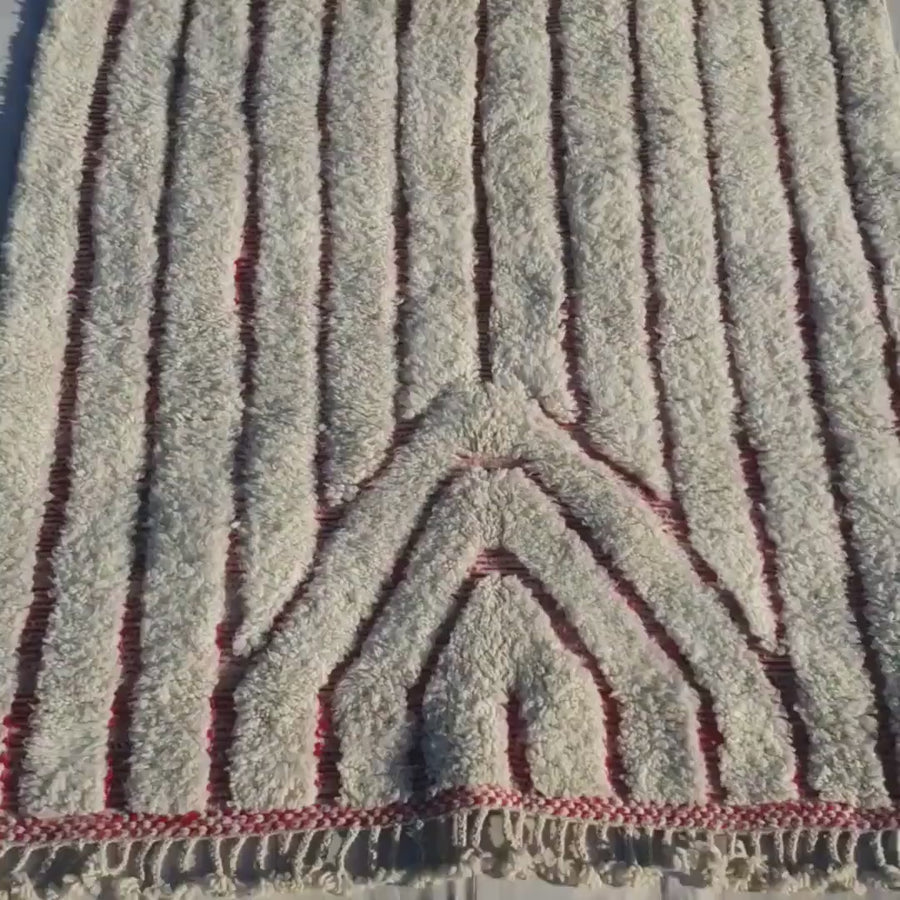 Handmade Beni Ourain Rug: Moroccan Wool Berber Carpet